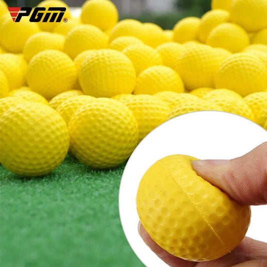 10pcs Yellow PU Foam Golf Balls - Indoor/Outdoor Training