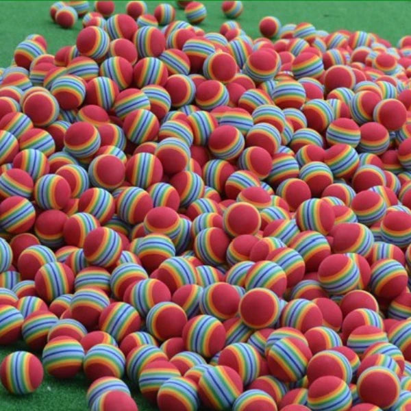 10pcs Rainbow Foam Golf Balls - Random Color